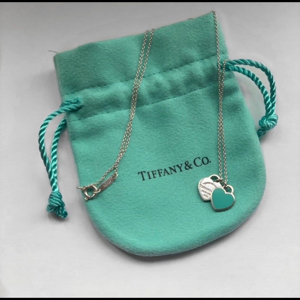 Return to Tiffany Mini Double Heart Tag Pendant